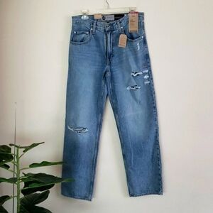 Levi's present day silver tab 94' baggy medium wash denim jeans, 28 x 31 inches